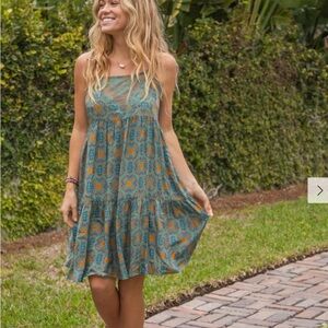 Natural Life Teal Floral Sundress/Minidress 🆕